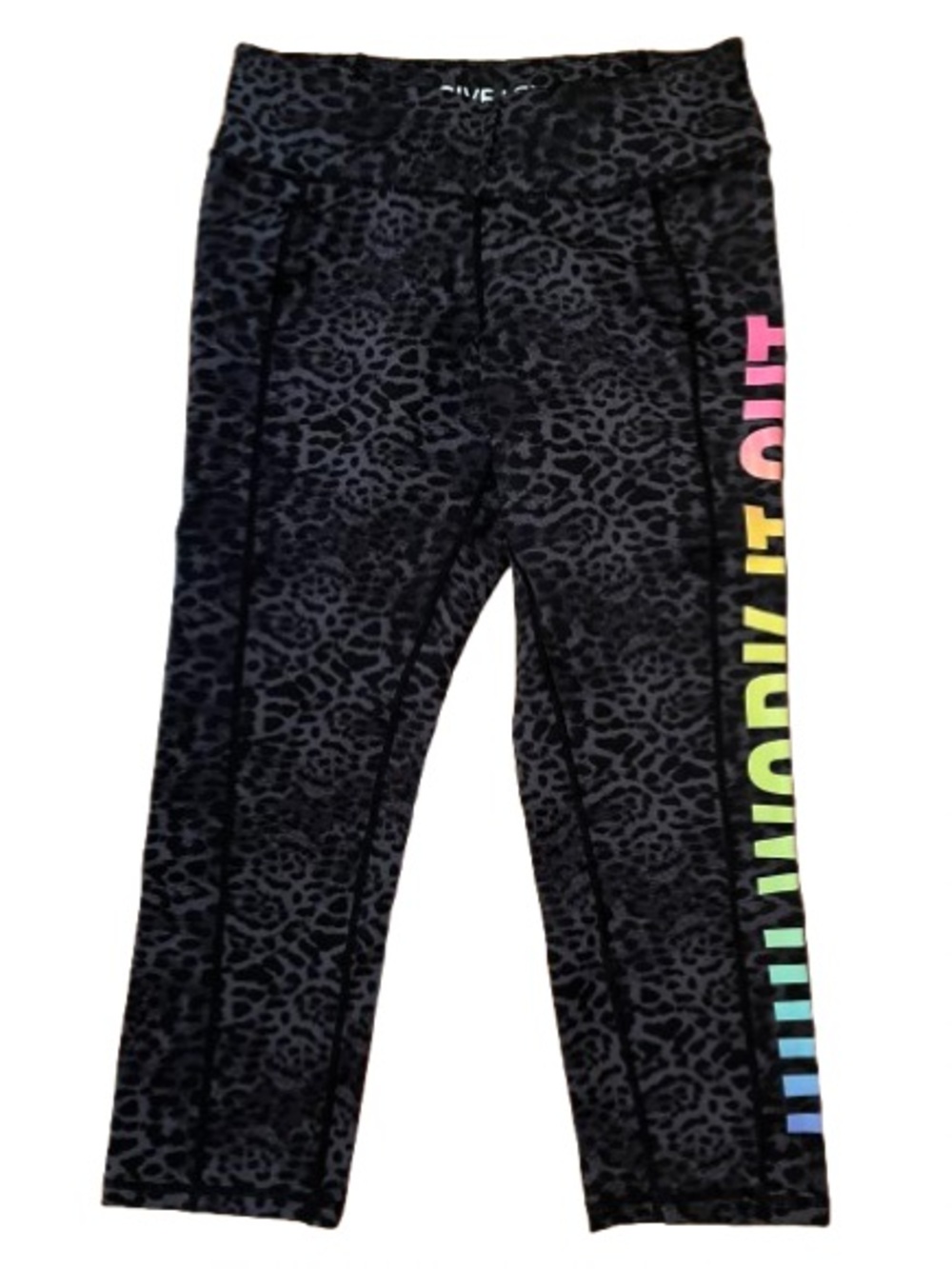 Betsey Johnson Give Love Get Love Athletic Black Leggings Size Medium